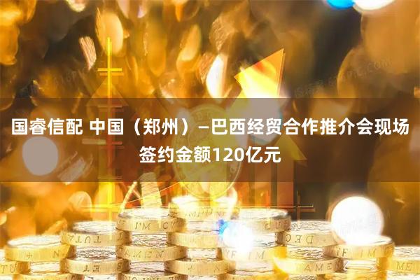 国睿信配 中国（郑州）—巴西经贸合作推介会现场签约金额120亿元